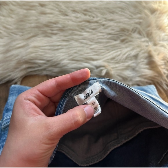 AERIE Halter Denim Corset Mini Dress - Picture 4 of 5